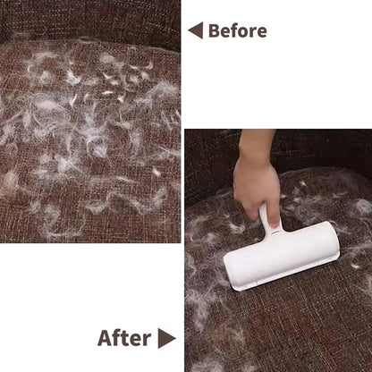 Reusable Pet Hair Remover Roller – Self-Cleaning Tool for Dog & Cat Fur on Furniture & Upholstery