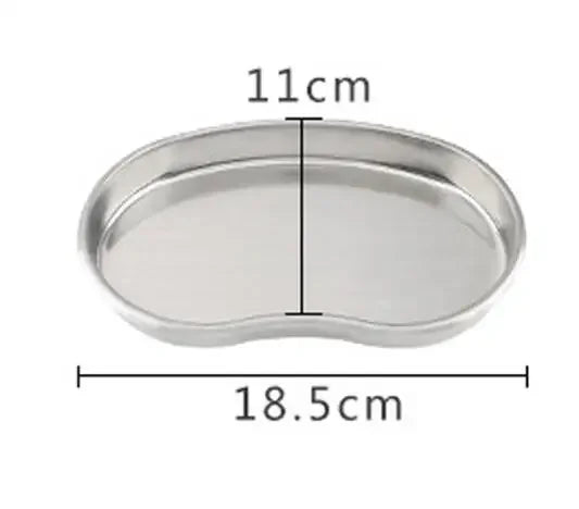 1PCS Stainless Steel Surgical Medical Rectangle Tray Disinfection Plate eyebrow lip Tattoo Supplies Sterilization High Quality