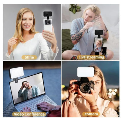 New Portable Mini Selfie Fill Light Rechargeable 3 Modes Adjustable Brightness Clip On For Mobile Phone Computer Fill Light