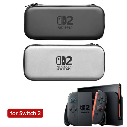 Slim Travel Carrying Case for 2025 Nintendo Switch 2 Accessories, Waterproof EVA Hard Shell Protective Storage Hand Bag NS 2