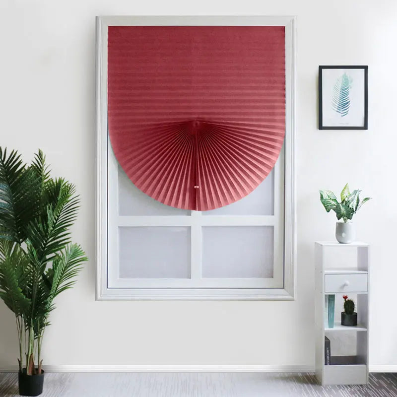 1Pc Self-adhesive Pleated Blinds Bathroom Balcony Shades Half Blackout Windows Curtains for Bedroom Living Room Balcony