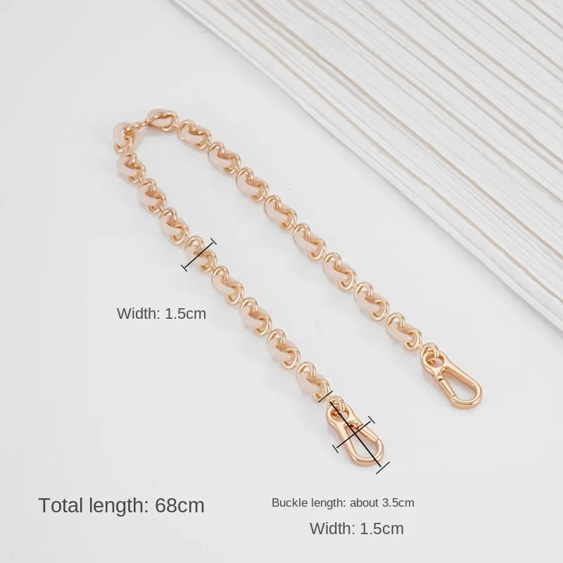 Chain Donut Chain for Loewe Puzzle Geometric Bag Lucky Bag Transformation Underarm Metal Shoulder Handbag Strap Accessories