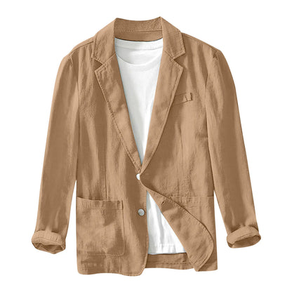Men’s Classic Brown Corduroy Suit – Relaxed Fit, 2025 Fashion
