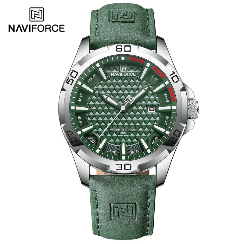 Men's Quartz Leather Strap Waterproof Calendar Clock Watch