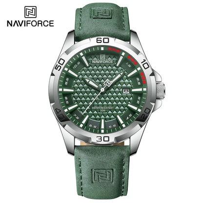 Men's Quartz Leather Strap Waterproof Calendar Clock Watch