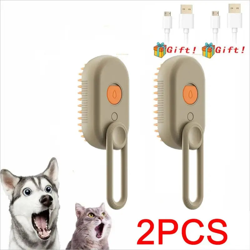 Cat Steam Brush Steamy Dog Brush 3 In 1 Electric Spray Cat Hair Brushes For Massage Pet Grooming Comb Hair Removal Combs Pet Products