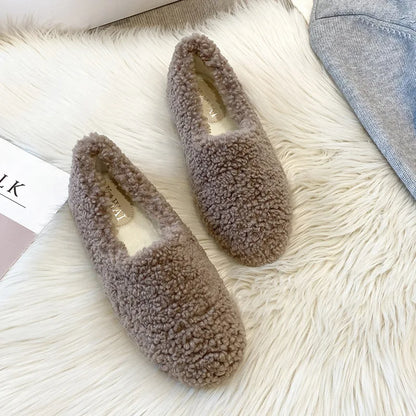 Ember's Cozy Curly Lambwool Loafers