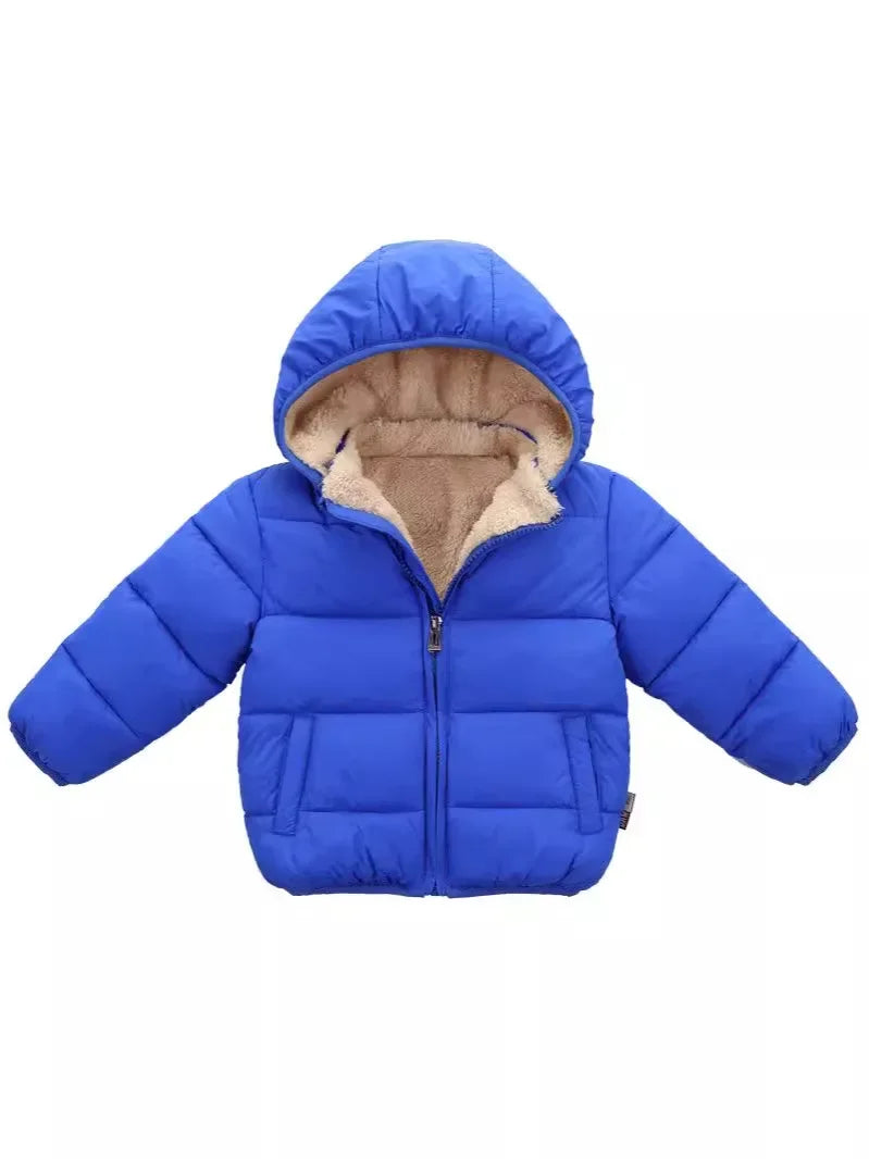 Kids' Warm Winter Coats - Plush Hooded Snowsuit Jackets
