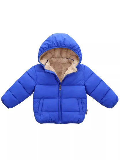 Kids' Warm Winter Coats - Plush Hooded Snowsuit Jackets