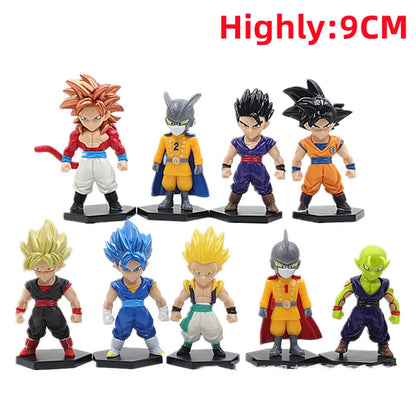Dragon Ball Z Super Saiyan Son Goku Son Gohan Vegeta Broly Piccolo Majin Buu Action Figure Set Anime Figurines Model Gifts Toys