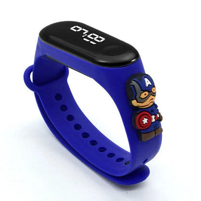 Marvel Spider-Man Children's Cartoon Fashion Watches Stitch Iron Man Electronic Digital LED Display Waterproof Holiday Gift Kids