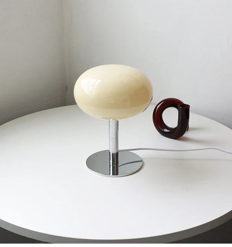 Macaron Retro Glass Table Lamp for Bedroom and Living Room