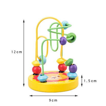 Montessori Wooden Roller Coaster Bead Maze for Toddlers