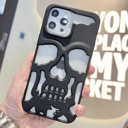 Hollow 3d Skull Callous Phone Case For iPhone 14