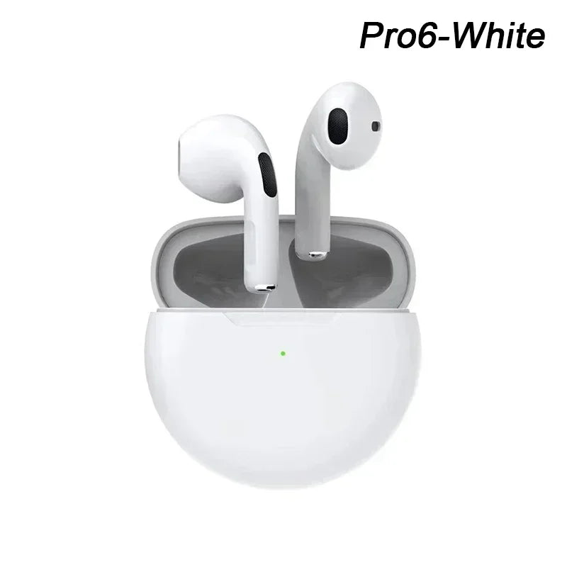 Air Pro 6 TWS Wireless Earbuds – Ultra-Lightweight Bluetooth 5.3 Headset with Mic & Charging Case