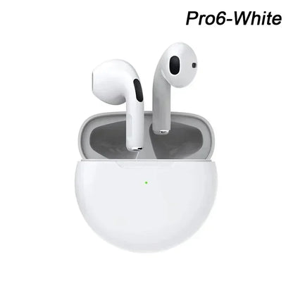 Air Pro 6 TWS Wireless Earbuds – Ultra-Lightweight Bluetooth 5.3 Headset with Mic & Charging Case