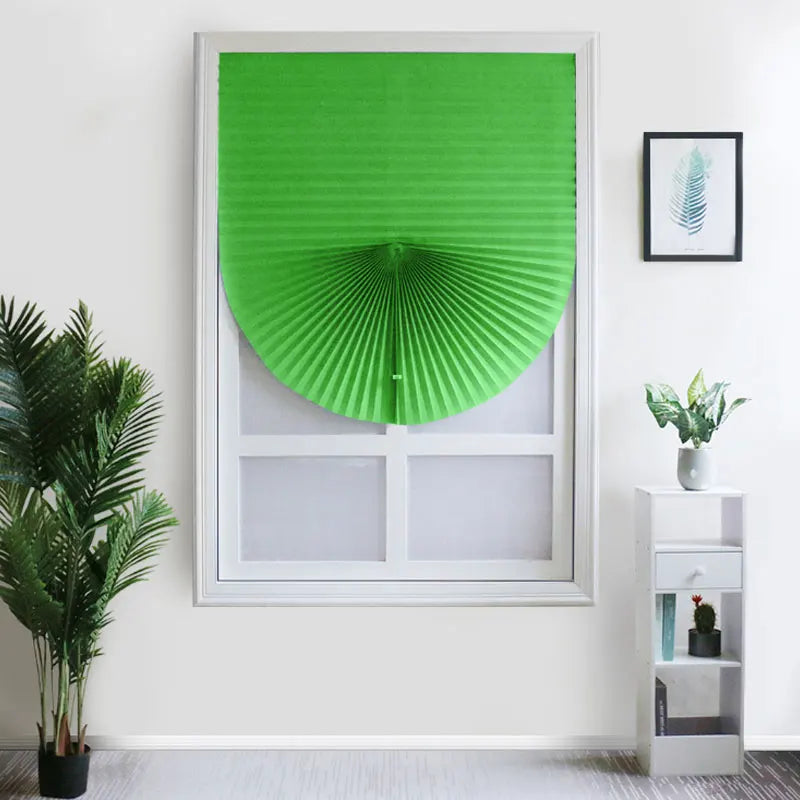 1Pc Self-adhesive Pleated Blinds Bathroom Balcony Shades Half Blackout Windows Curtains for Bedroom Living Room Balcony