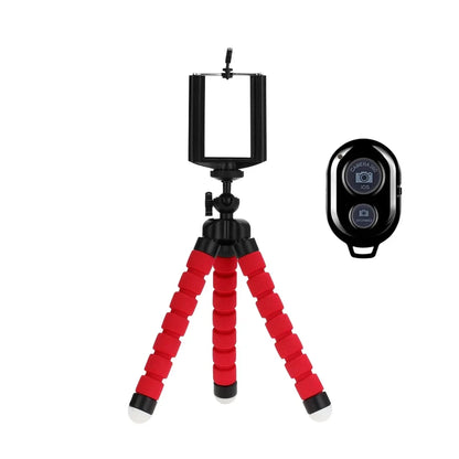 Portable Phone Tripod - Adjustable Mini Octopus Stand with Clip Holder for Smartphones and Cameras