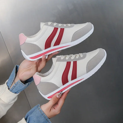 KayBee & Co Lace Up Contrast Round Toe Flats Sneakers
