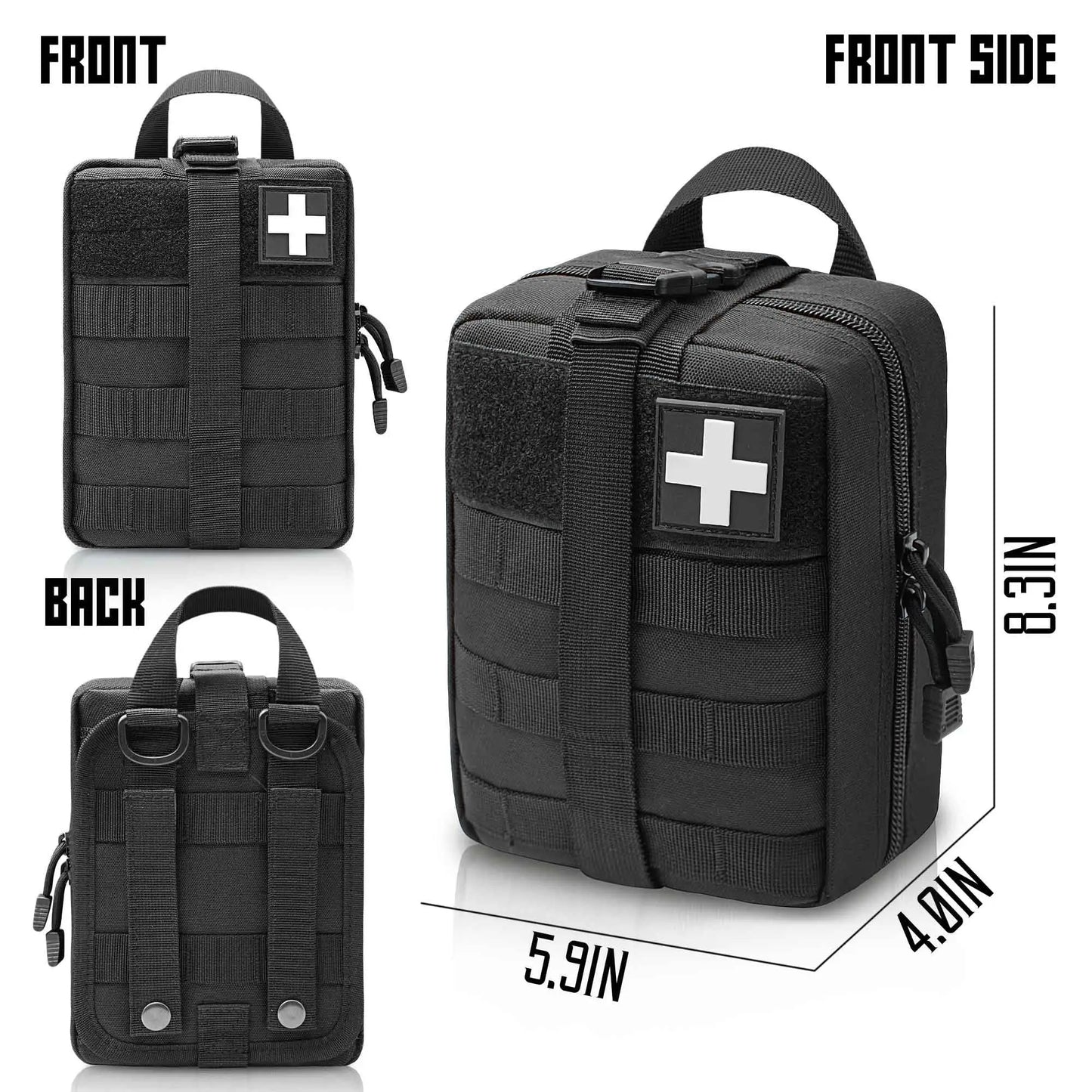 1pc EMT Pouch, Rip Away Molle Medical Pouches Tear-Away First Aid Kit Emergency Survival Bag for Travel Outdoor Hiking