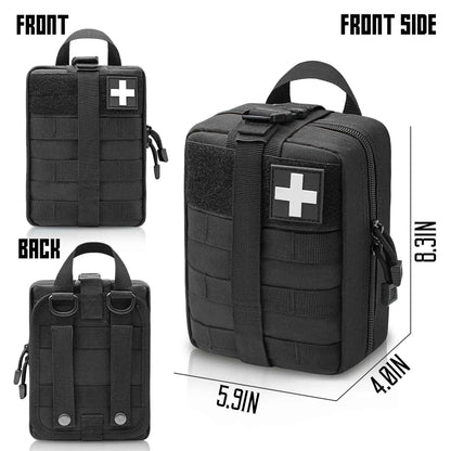 1pc EMT Pouch, Rip Away Molle Medical Pouches Tear-Away First Aid Kit Emergency Survival Bag for Travel Outdoor Hiking
