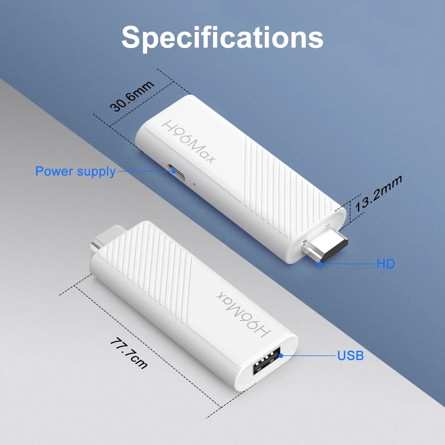 H96 MAX H313 Mini TV Stick Android 14 Smart TV Box Android14 2GB 16GB 8GB Wifi6 BT 4K HD Google Voice Media Player