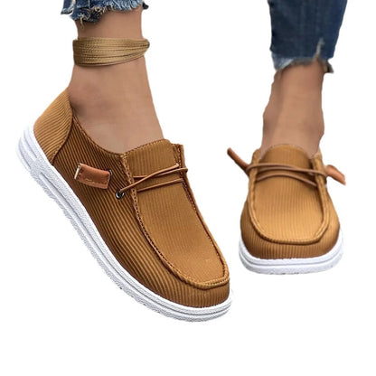 Round Toe Canvas Sneakers
