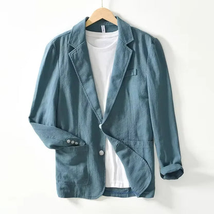 Men's Corduroy Cotton Regular fit Casual Shirt - Navy Blue