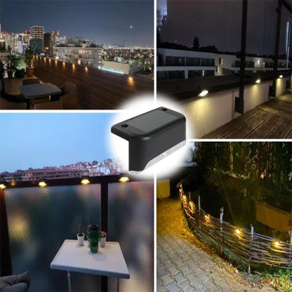 Warm White LED Solar Step Lamp Outdoor Waterproof Path and Stair Garden Light
