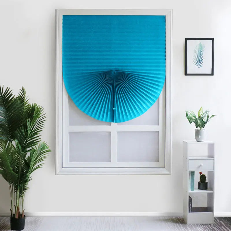 1Pc Self-adhesive Pleated Blinds Bathroom Balcony Shades Half Blackout Windows Curtains for Bedroom Living Room Balcony
