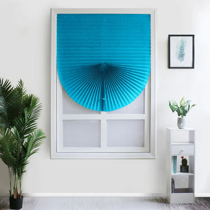 1Pc Self-adhesive Pleated Blinds Bathroom Balcony Shades Half Blackout Windows Curtains for Bedroom Living Room Balcony