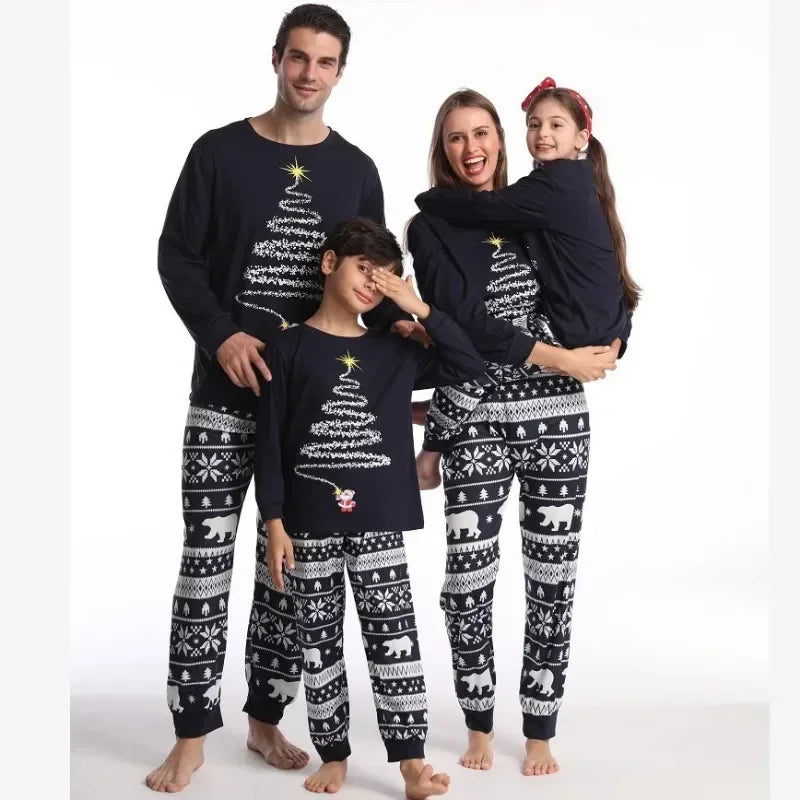 Cozy Polar Bear & Tinsel Tree Family Pajama Set