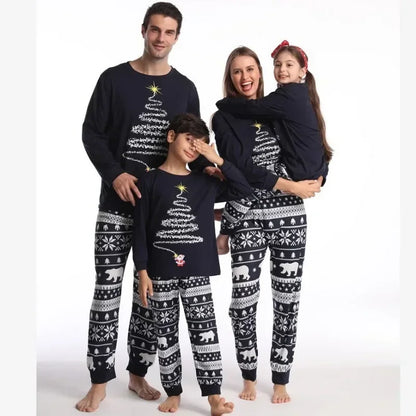 Cozy Polar Bear & Tinsel Tree Family Pajama Set