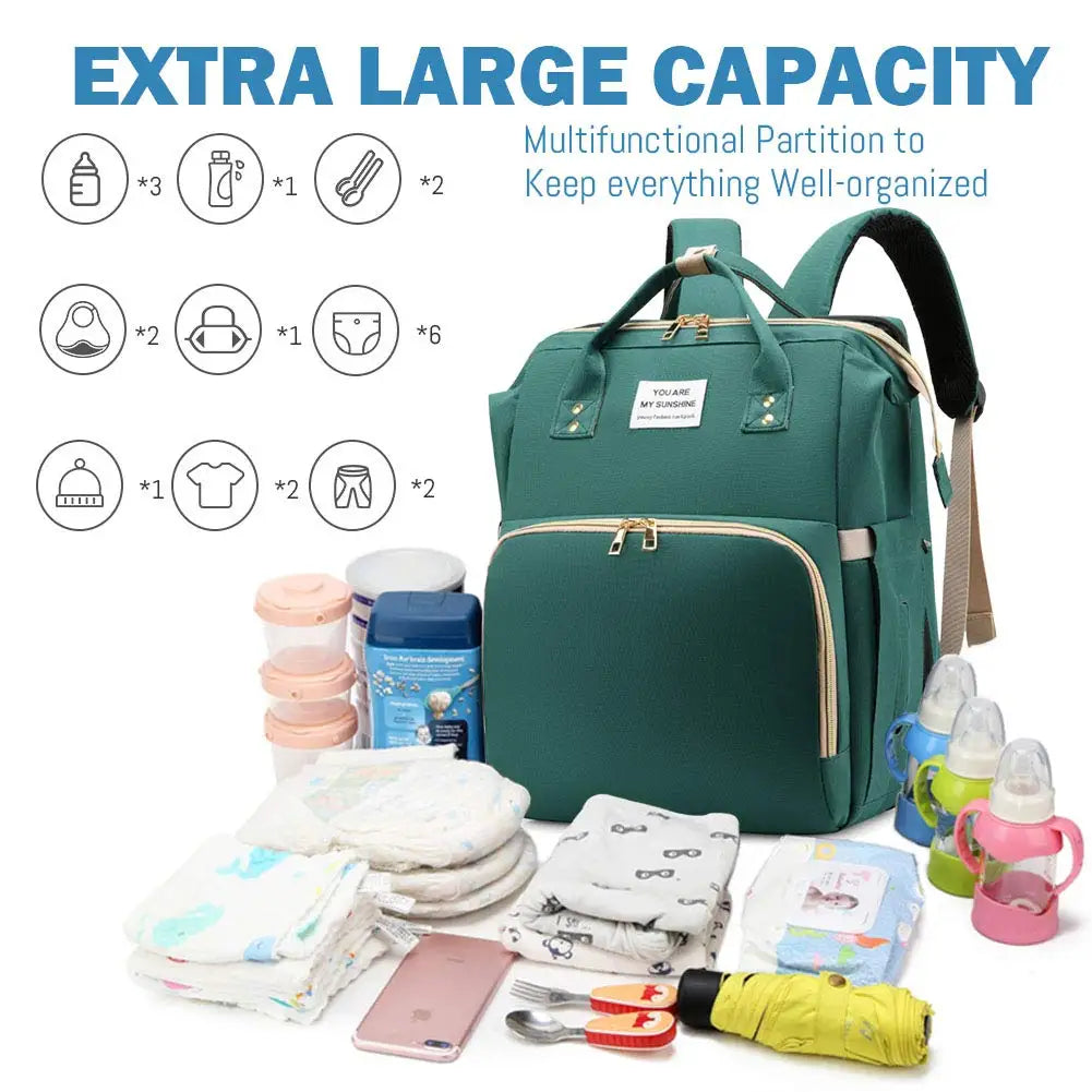 3-in-1 Diaper Bag & Baby Bed