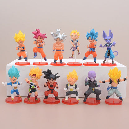 Dragon Ball Z Super Saiyan Son Goku Son Gohan Vegeta Broly Piccolo Majin Buu Action Figure Set Anime Figurines Model Gifts Toys