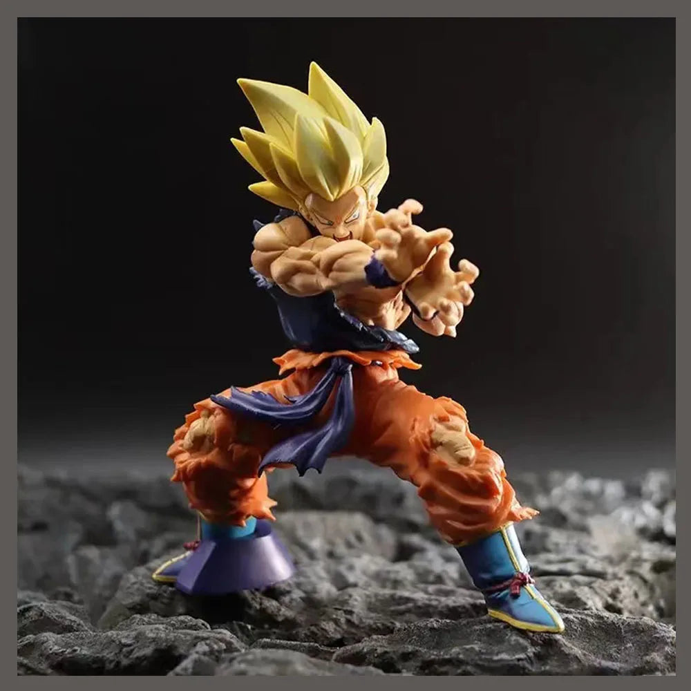 Dragon Ball Z Son Goku Anime Figure Battle Damage Shockwave Manga Statue Pvc Action Figurine Collectible Model Doll Toys