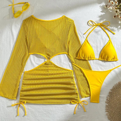 Women's Sexy 3-Piece Bikini Set – Beach Swimwear