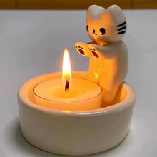 Resin Decorative Cat Candle Holder