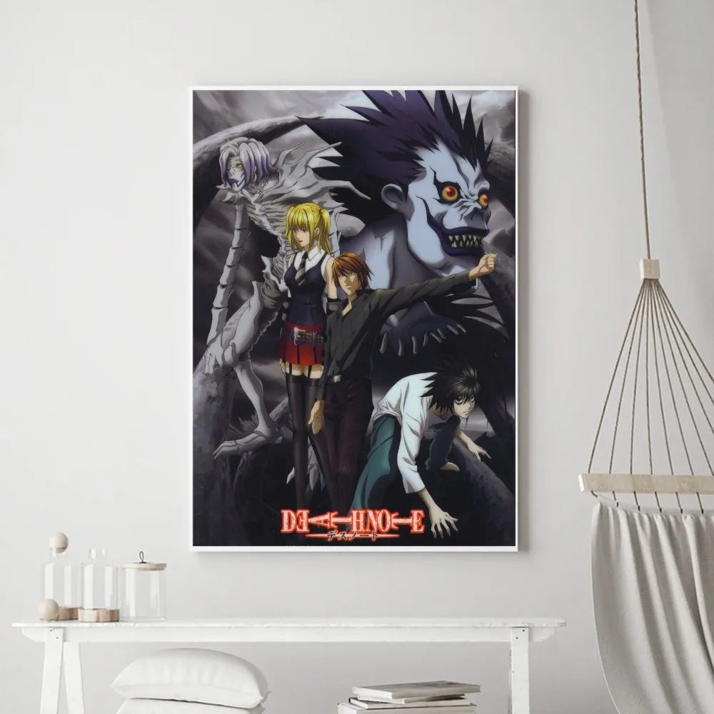 Hot Anime Death Note Poster Prints Poster Wall Painting Bedroom Living Room Wall Bar Restaurant Sticker Small