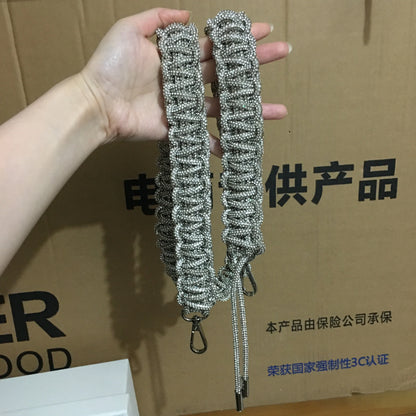 Crystal Rhinestones Diamond Woven Handmade Bag Strap For Handbag Purse Crossbody Shoulder Strap Glitter Belt Bag Accessories