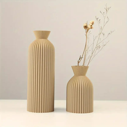 Elegant Black Plastic Vase Boho Chic Decorative Centerpiece