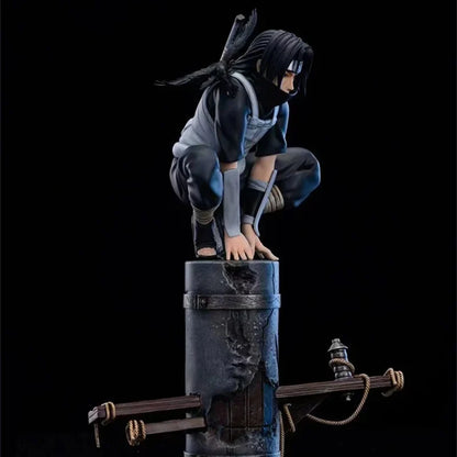 23cm Anime Naruto Anbu Uchiha Itachi Tsukuyomi Sharingan Squatting In·stock Figure Pvc Model Decoration Collection Toy Gift Ship