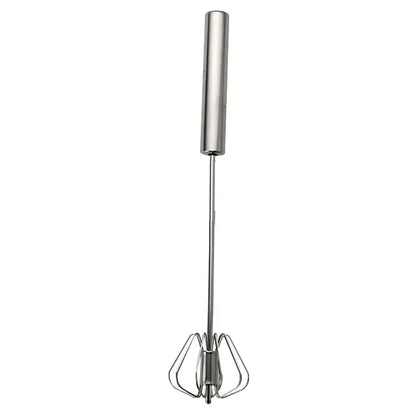 1pc Semi-Auto Stainless Steel Egg Whisk
