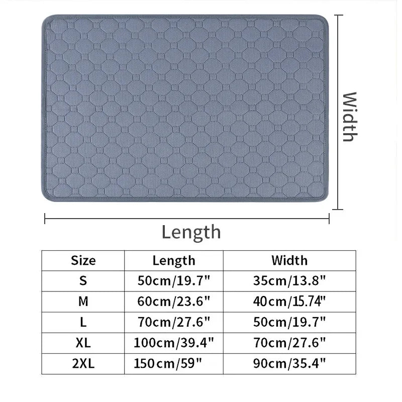 Dog Urine Pads Washable Reusable Anti Slip Pet Pee Pad Puppy Training Pad Pet Bed for Car Seat Cover Pet Supplies