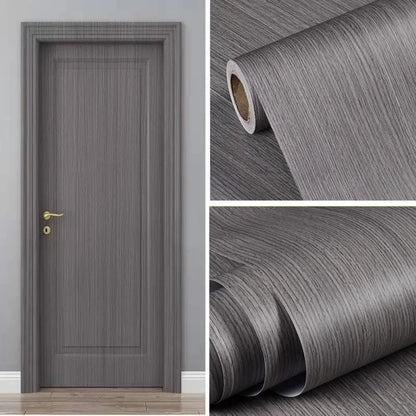 90 Width Wood Grain Door Stickers for Wardrobe Cupboard Table Closet Furniture Waterproof PVC Self Adhesive Wallpaper Home Decor