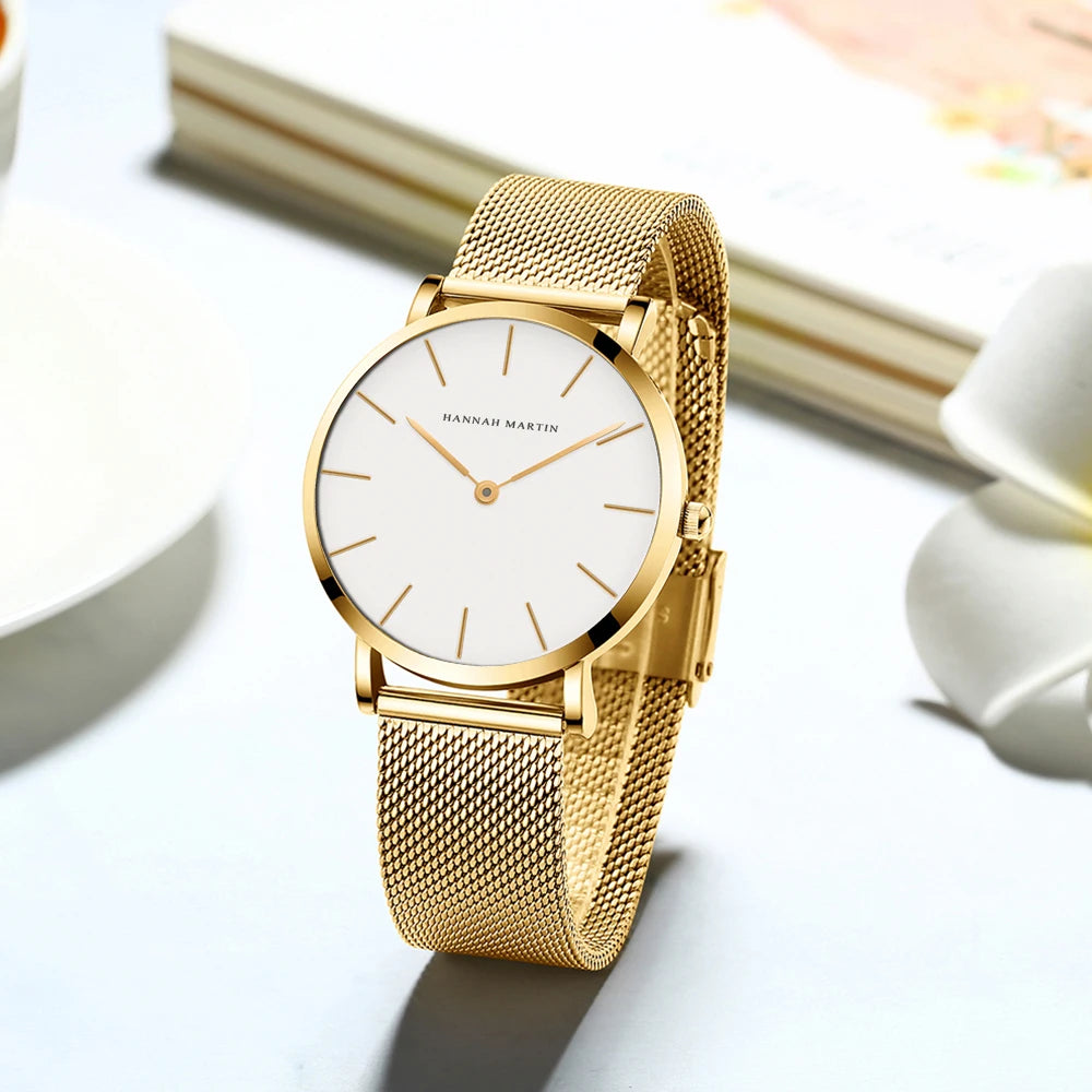 Women Watch Quartz Movement 36mm Waterproof Minimalist Style