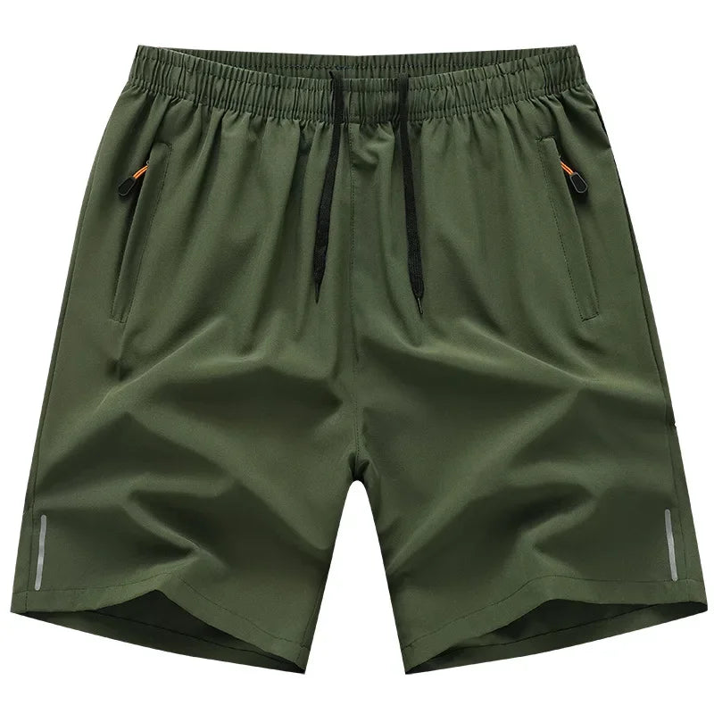 Ice Silk Shorts Quick Dry Breathable Men's Summer Thin Large Sport Running Sweat Wicking Hygroscopic Beach Casual Loose Capris