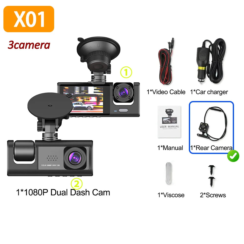 StarView™ - 1080 Triple Dash Cam