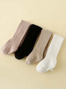 4 Pairs Solid Tights for Toddler Girls