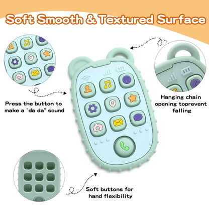 Chewable Baby Phone Toy – Soft Teether & Learning Fun for Infants